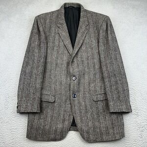 Vintage Clipper Craft Harris Tweed Sport Coat‎ Mens 42L Herringbone Scotland